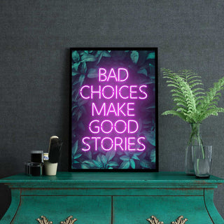 Neon Good Stories Art Print - Limited Abode